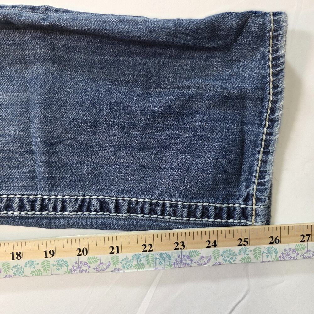 Silver Jeans Womens 29 Tuesday Capri Distressed Medium Wash Blue Denim - Picture 11 of 12